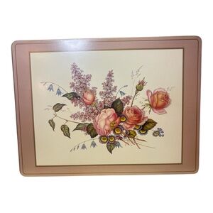 Pimpernel Set of 4 Cork Back Floral Placemats Vintage